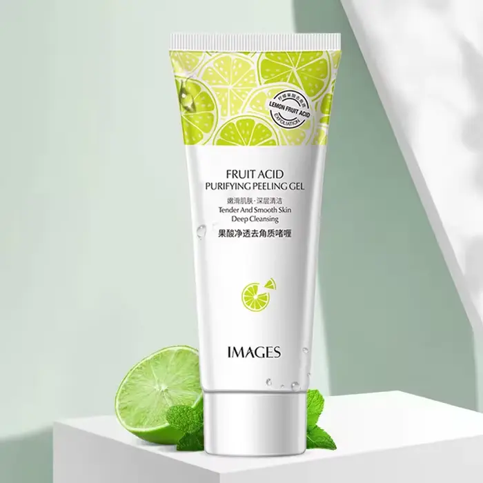 Gel exfoliant aux acides de fruits naturels