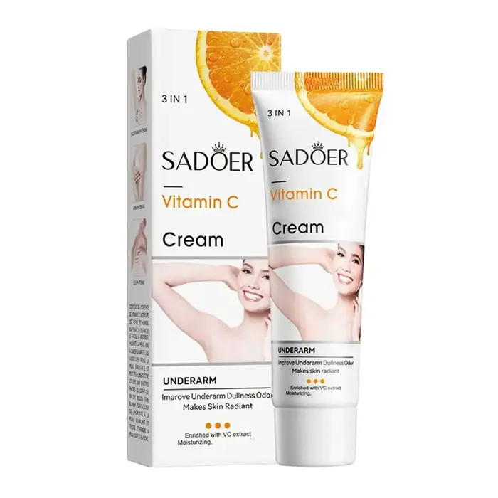 Crème éclaircissante pour les aisselles à la vitamine C