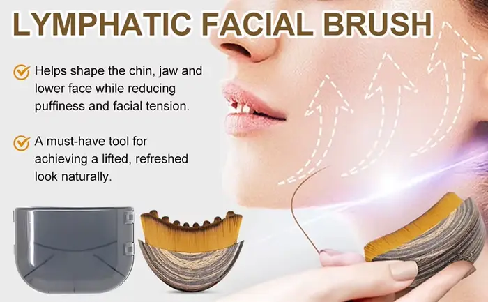 Brosse de massage lymphatique pour le visage