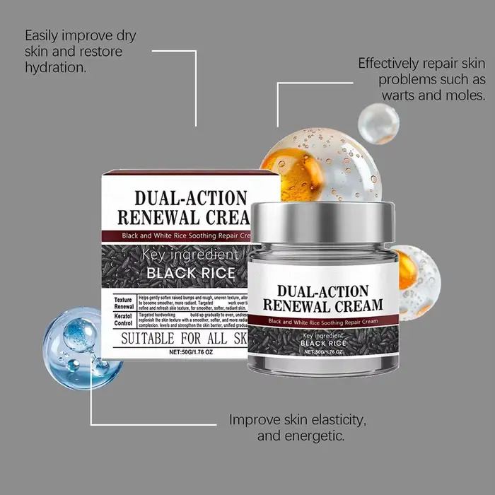 Crème de renouvellement à double Action effaçable à la kératine