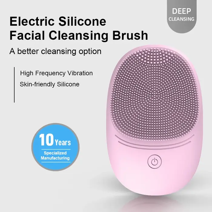 Nettoyant pour le visage électrique en silicone souple