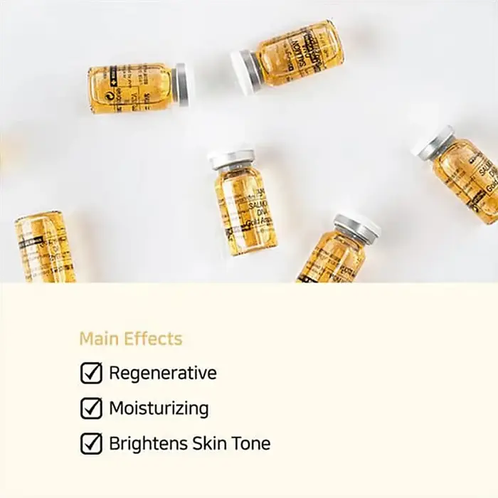 Kit Coréen 8ml d'Essence BB Crème Booster de Peau à l'ADN de Saumon et Or