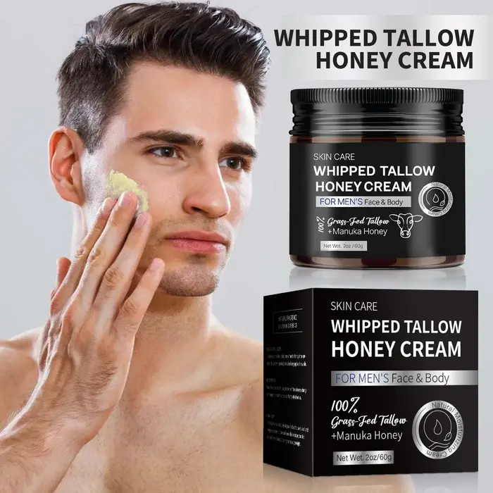 Crème fouettée au suif et au miel pour hommes 60g - Suif et miel de Manuka