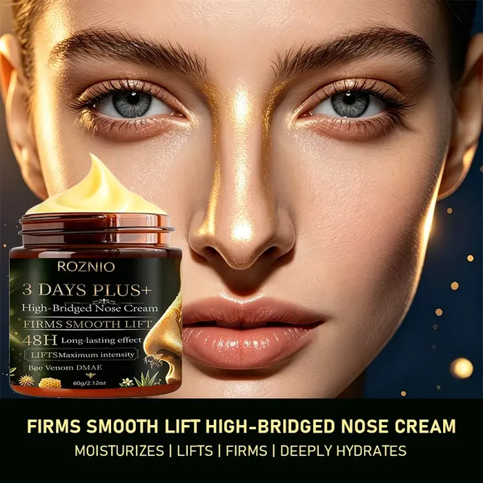 Crème raffermissante pour le nez à effet durable sur trois jours, resserre la peau du nez, atténue les ridules, lisse la texture du nez, effet longue durée pendant 48 heures, absorption rapide, non gr