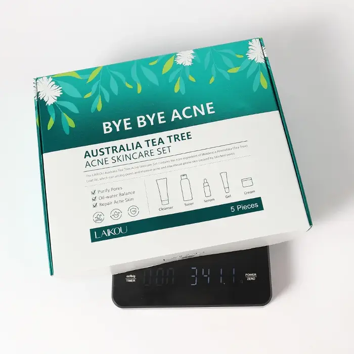 LAIKOU-Ensemble de soins de la peau contre l'acné au sapin à thé australien, nettoyant, toner, sérum