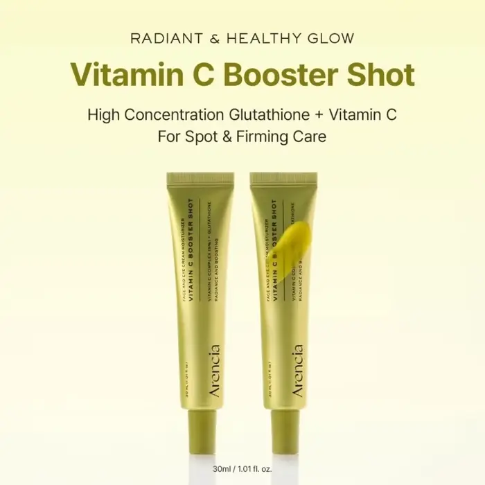 30ml Arencia VitaminC Booster Shot Glutathione Face Eye Cream Retinal Brighten Firming Boosting Moisturizer Day Night