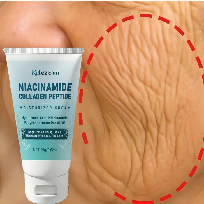 Crème hydratante à la niacinamide 80G/2.82Oz - Crème contenant de l'acide hyaluronique, de la céramide NP, de la niacinamide et du beurre de karité - Raffermit, améliore le relâchement cutané, amélior