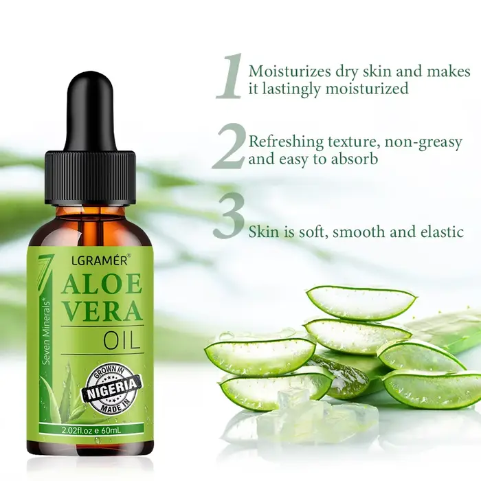 L'huile hydratante pour le visage à l'aloe vera maintient la peau humide tendre lisse pénètre profondément améliore la