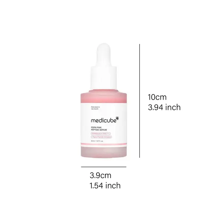 Sérum peptidique rose Medicube Salmon DNA PDRN, Texture sérum, ingrédients réparateurs complexes, Li