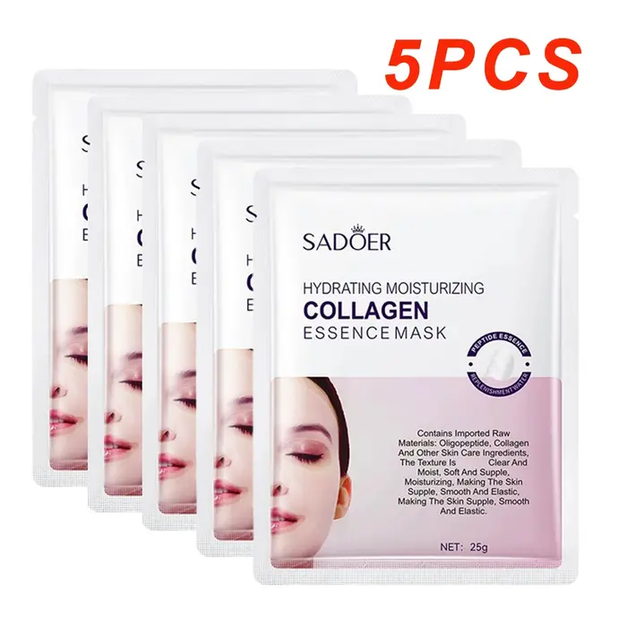 Masque facial hydratant à l'acide hyaluronique et au collagène