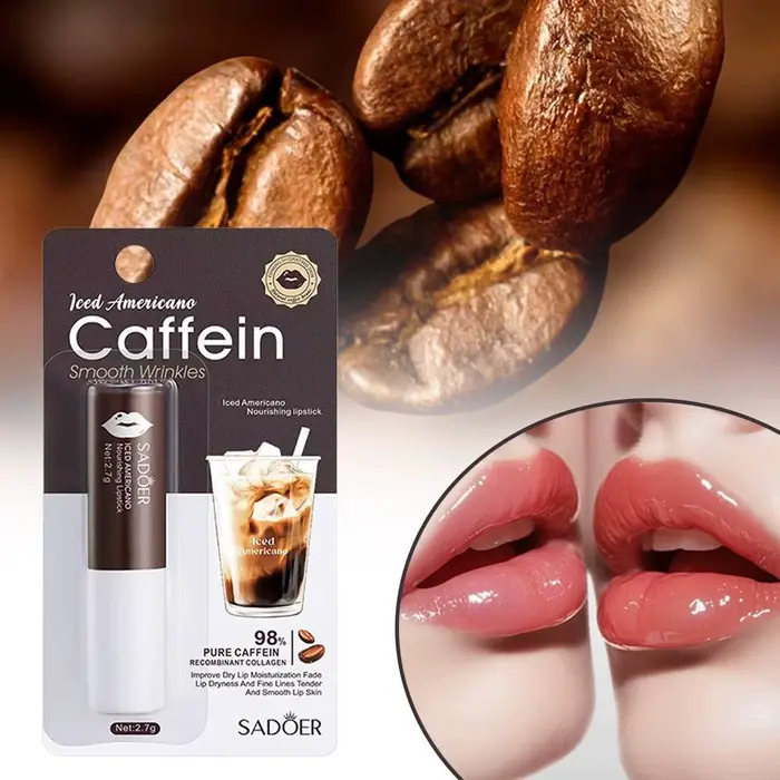 Baume à lèvres hydratant à la caféine