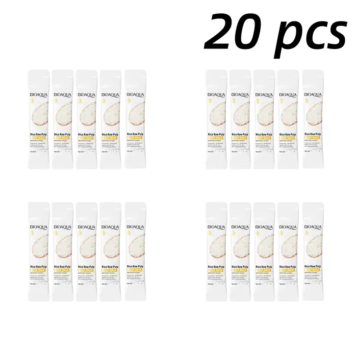 20/40/60 pièces de masque de nuit à la purée de riz Bioaoua, masque sans rinçage, hydrate la peau, h