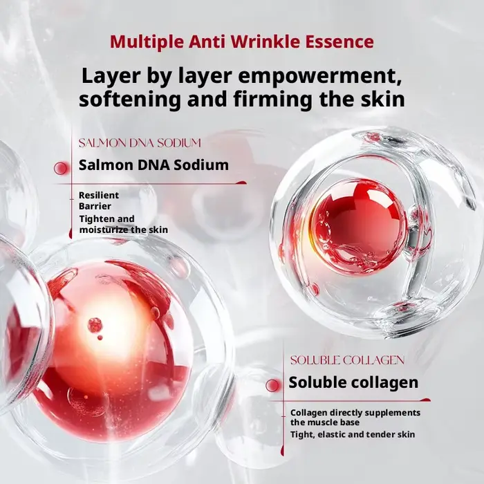 Ampoule de sérum anti-rides au DNA de saumon et au sodium