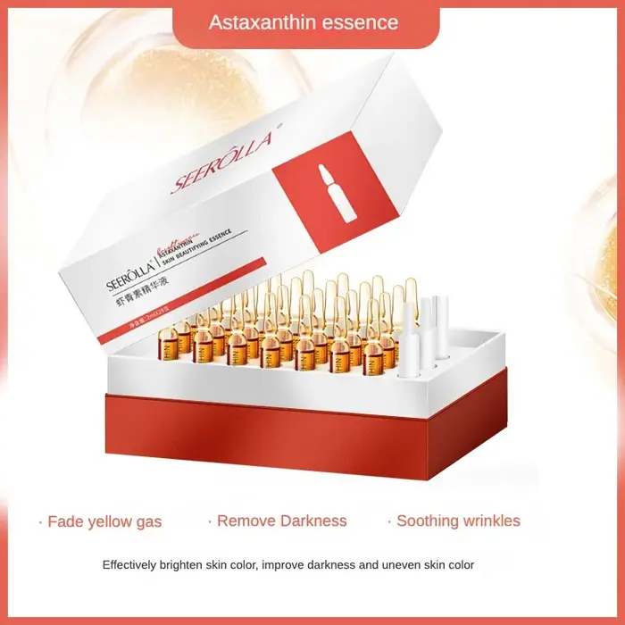 Ensemble d'ampoules Anti-rides pour le visage, astaxanthine, élimine les taches foncées, mélanine, é