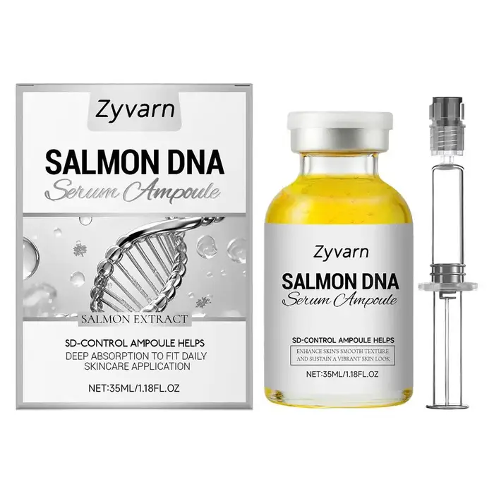 Sérum Intensif Avancé au Collagène et Peptides de Soie, Essence Réparatrice Profonde au ADN de Saumo