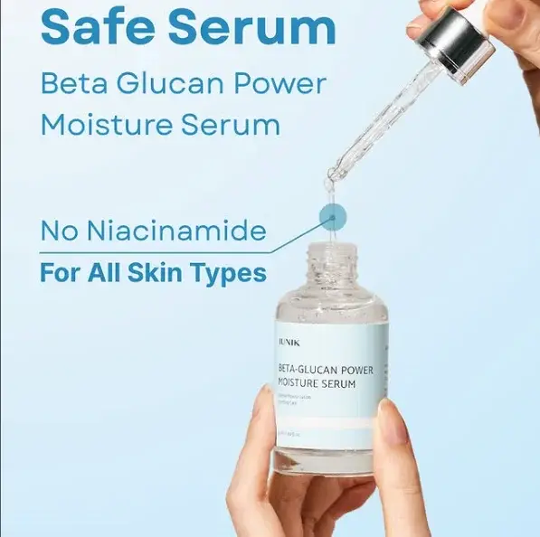 Sérum hydratant iUNIK bêta-glucan Power bleu sans Niacinamide
