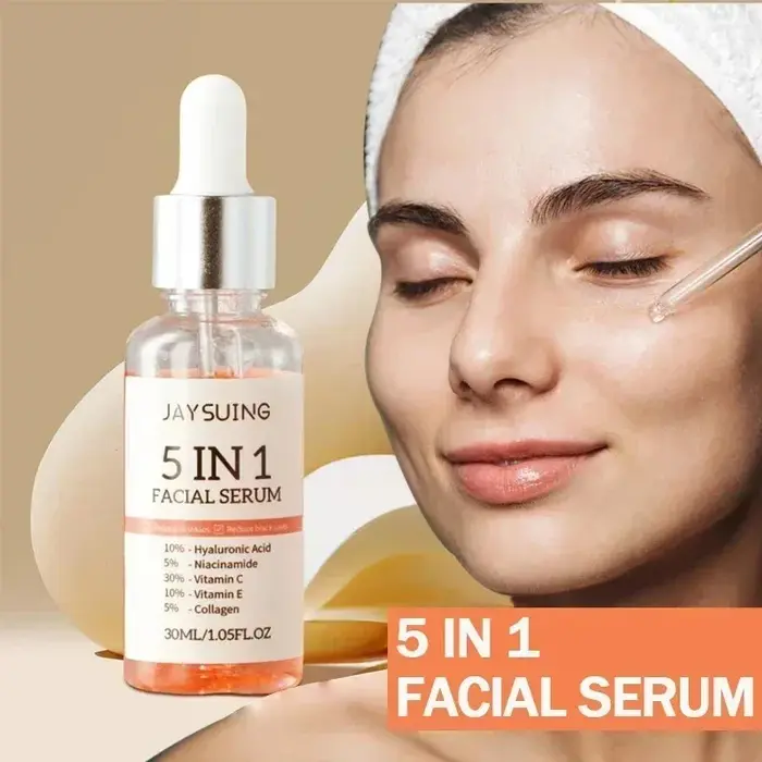1/2/3/5 boîte 5 en 1 sérum pour le visage acide hyaluronique Essence hydratant rajeunissement vitamine C Niacinamide éclaircissant soins de la peau
