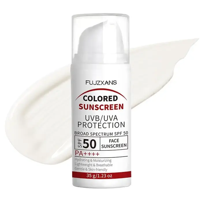 Crème solaire teintée SPF 50 PA++++ avec éclat naturel