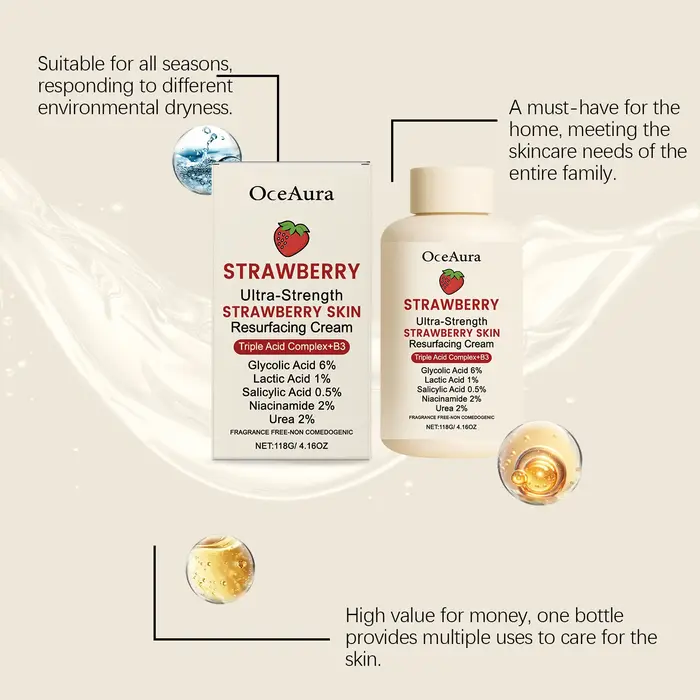 Crème corporelle à la fraise Oceaura