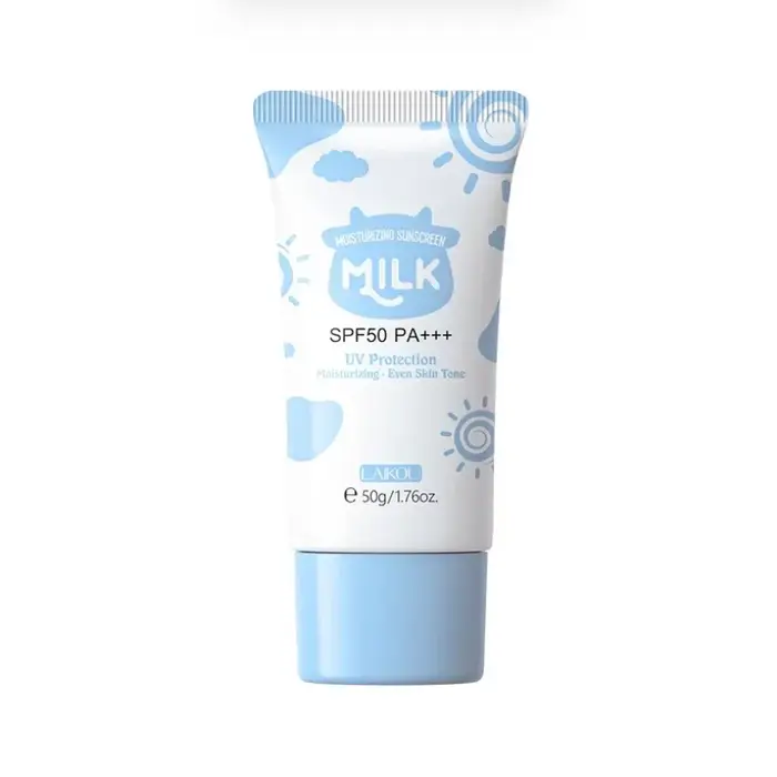 LAIKOU Crème solaire au lait SPF50 PA+++ 50g Protection UV Hydratante Unifie le teint Lotion solaire