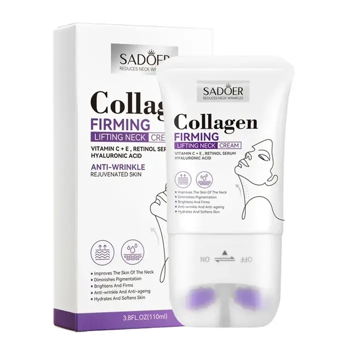 SADOER collagène raffermissant cou crème Lifting hydratant éclaircissant Message rouleau cou beauté 