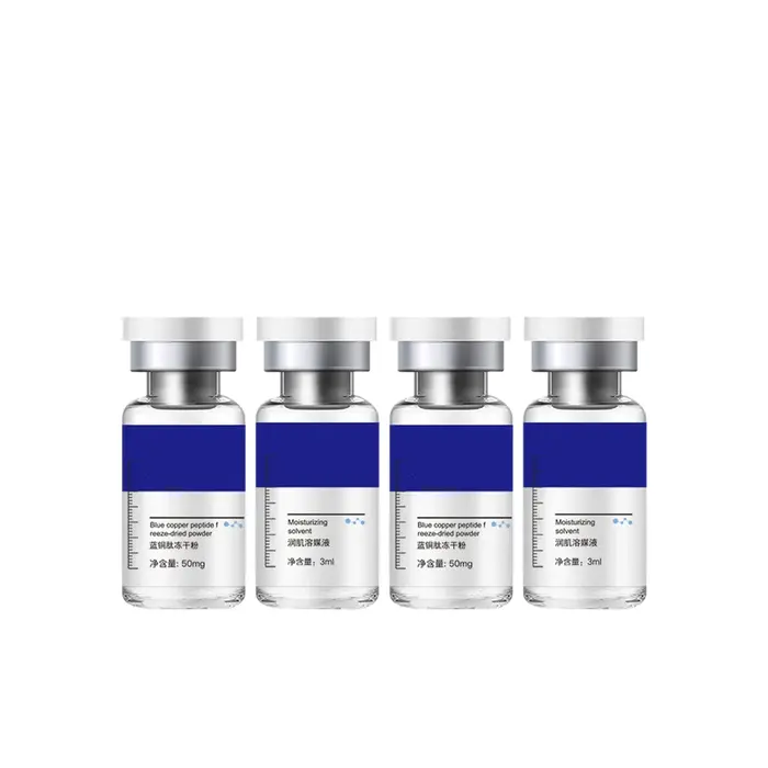 Poudre lyophilisée de peptide de cuivre bleu - Répare les peaux sensibles et hydrate la peau - Ensem
