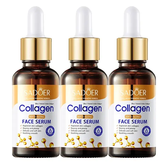 Sérum pour le visage au collagène, 3 pièces, Essence pour le visage, liquide raffermissant, hydratan