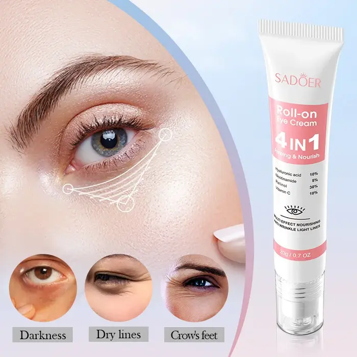 SADOER 4in1 crème hydratante à rouler pour les yeux Anti cernes sacs