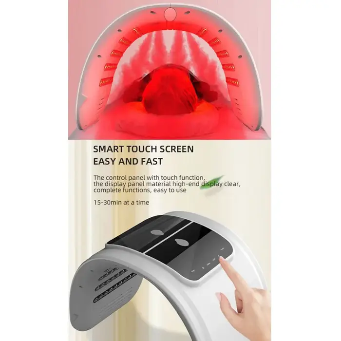 Masque facial LED 7 couleurs PDT, masque facial photothérapie, spray pour rajeunissement de la peau, appareil photonique, thérapie par lumière rouge, éliminateur de taches noires