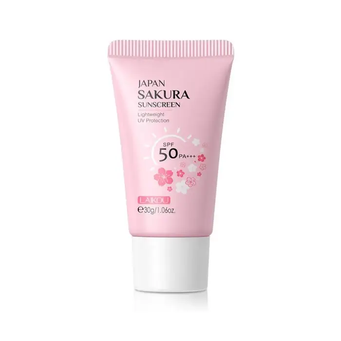 Crème solaire SPF50 LAIKOU Sakura, protection UV, crème solaire pour le visage et le corps, lotion i