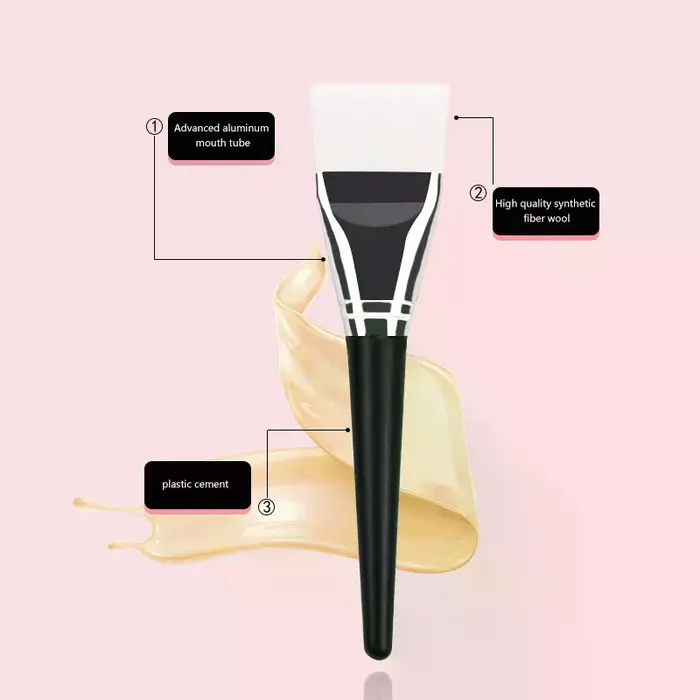 Brosse pour masque Facial fin à tête plate