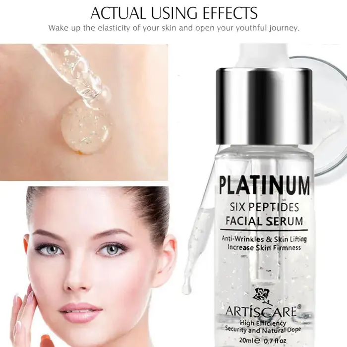 ARTISCARE Platinum Six Peptides sérum pour le visage 20ml hydratant acide hyaluronique Essence soins de la peau