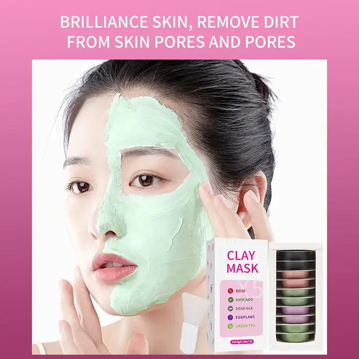 Masque de boue d'argile combiné rose