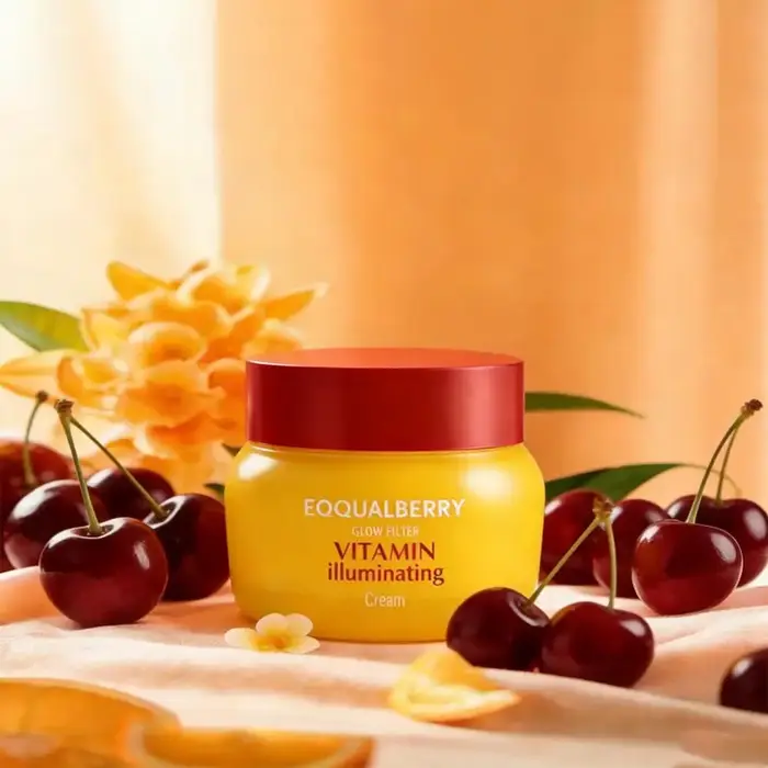 Crème éclaircissante pour le visage à la vitamine C originale coréenne EQQUALBERRY pour améliorer le teint terne, unifier le teint et réparer les dommages antioxydants