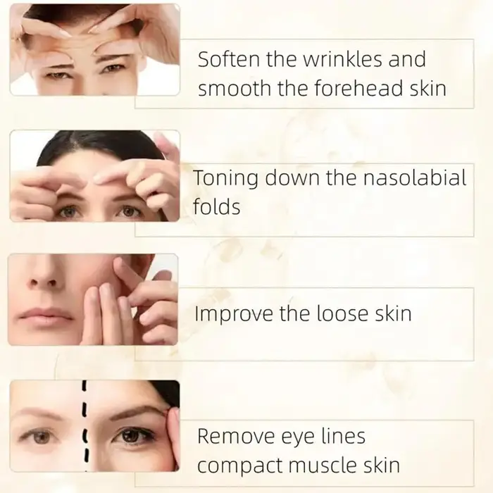 Sérum Visage Anti-rides Hydratant à l'Essence de Polypeptide de Ginseng Or, Soin Profond Nourrissant, Éclaircissant et Raffermissant pour la Peau