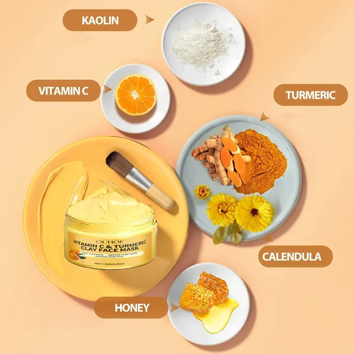 Masque en argile à la vitamineC au curcuma