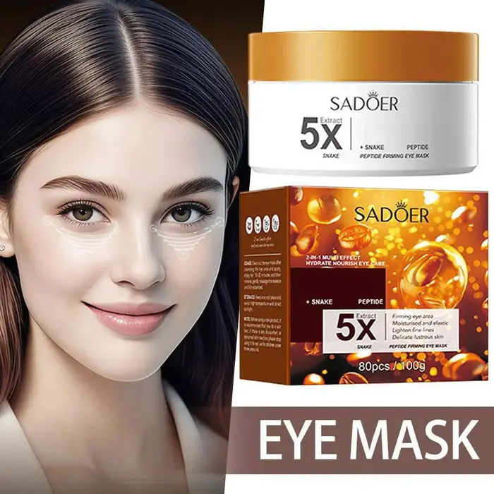 80 pièces SADOER caféine masque pour les yeux Anti cernes raffermissant hydratant rides Anti-âge