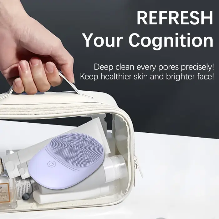 Nettoyant pour le visage électrique en silicone souple