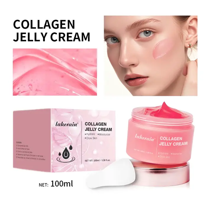 Crème hydratante à la gelée de collagène, Niacinamide, collagène hydrolysé, raffermissant, apaisant,