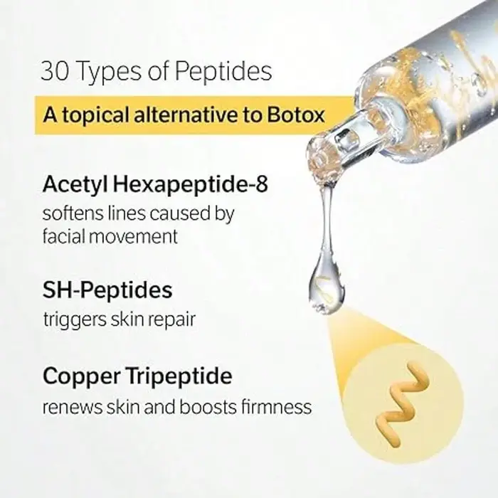 Ampoule de peptides de soie | Sérum anti-âge avec collagène et complexe de 30