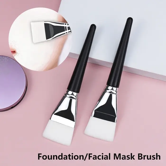 Brosse à tête plate pour masque facial fin