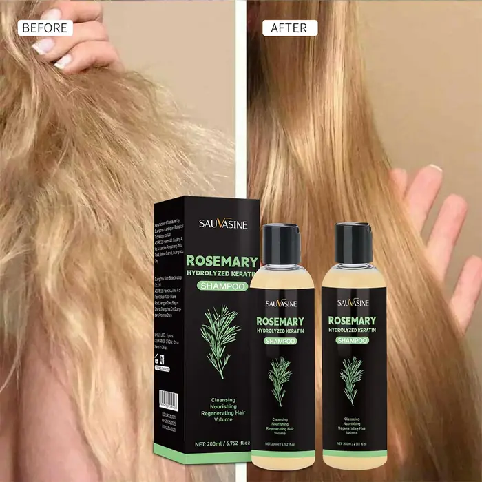 Shampoing au romarin biologique pour la croissance des cheveux