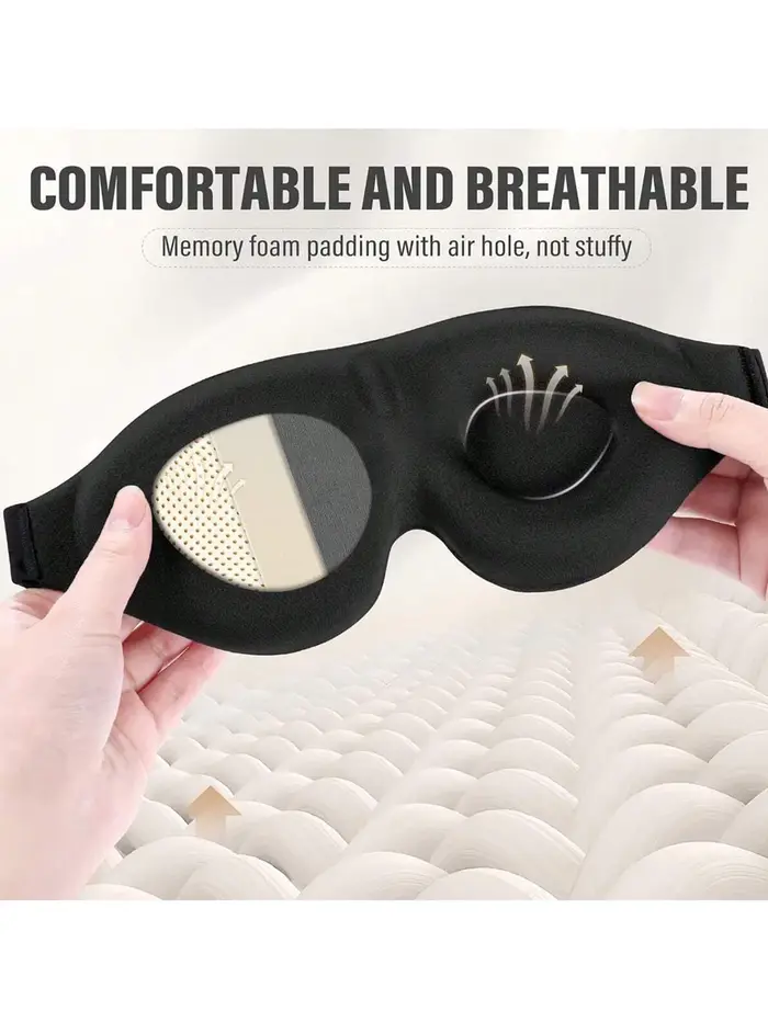 Masque de sommeil de contour 3D avec bouchons d'oreilles