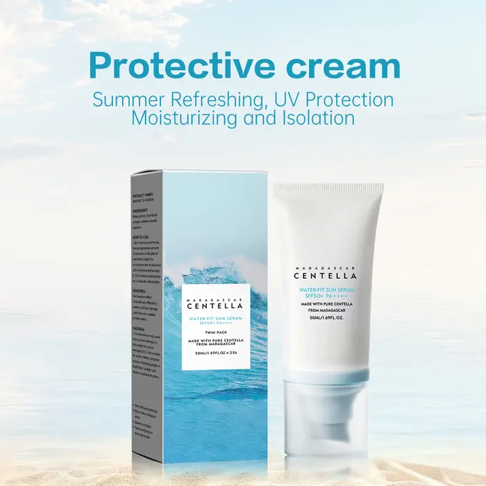 Crème solaire à l'acide hyaluronique