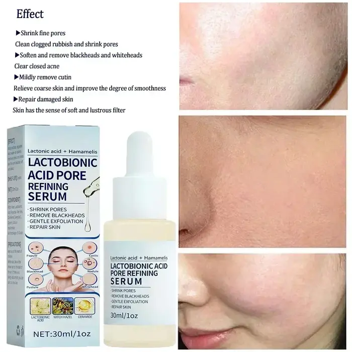 Sérum rétrécissement des pores à l'acide lactobionique