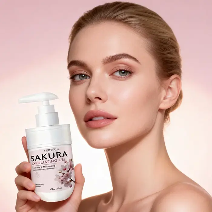 Gel exfoliant Sakura YUITIKUE | Nettoyage et hydratation pour une peau soyeuse et lisse