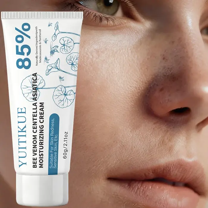 Crème YUITIKUE 85% Centella Asiatica + venin d'abeille | Hydratant Intensif pour Peaux Sensibles et sujetes aux