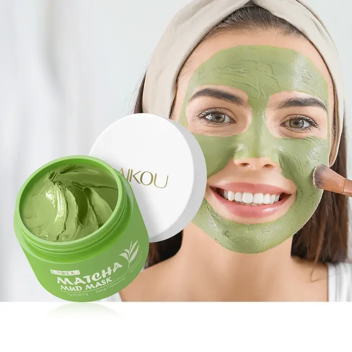 Masque à la boue de matcha LAIKOU 25g, nettoyage doux, hydratant, contrôle du sébum, masque d'argile