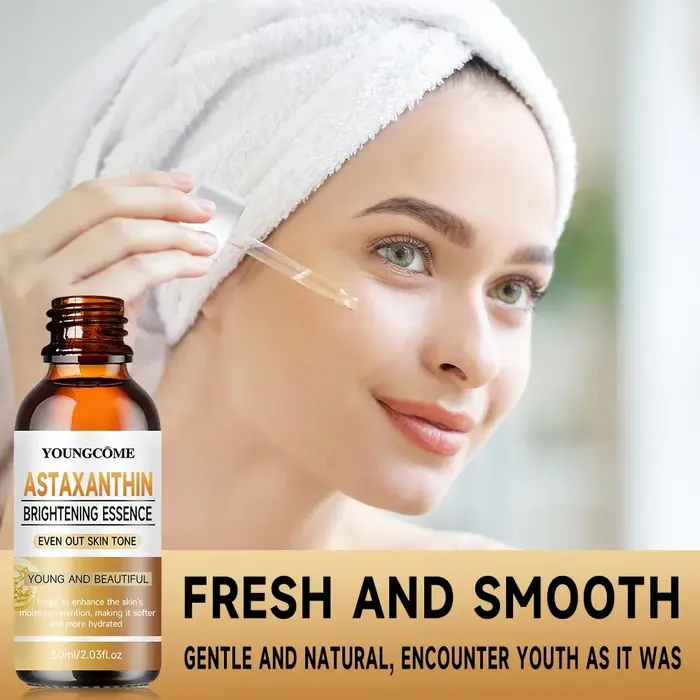 YOUNGCOME Astaxanthine raffermissant et hydratant Essence Anti-âge lisse les rides hydrate éclaircit resserre les soins de la peau