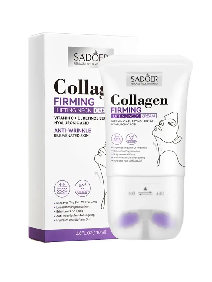 SADOER collagène raffermissant cou crème Lifting hydratant éclaircissant Message rouleau cou beauté